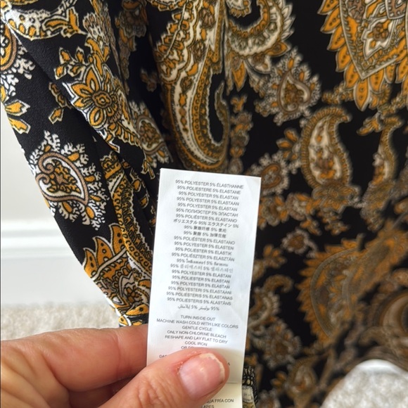 Michael Kors Black and Gold Paisley Blouse - Picture 5 of 5